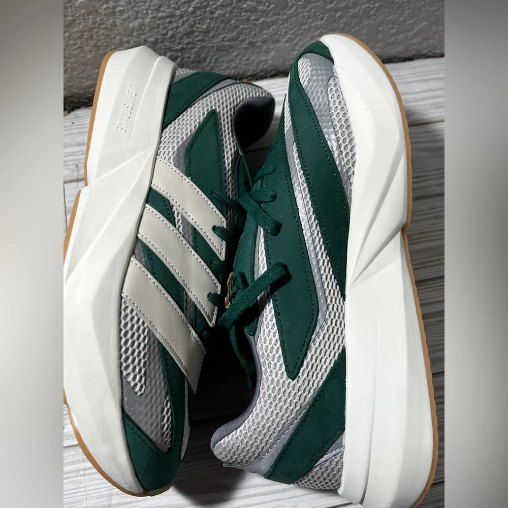 Adidas Men's Lightblaze running Shoes‎ sneakers green silver size 10 #JR2616 - Picture 7 of 13